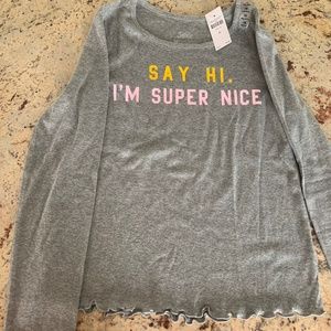 NWT Justice Long Sleeve Shirt